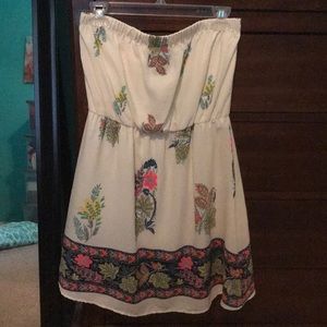 STRAPLESS TROPICAL DRESS